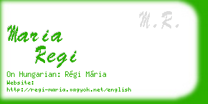 maria regi business card