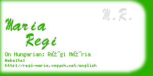 maria regi business card